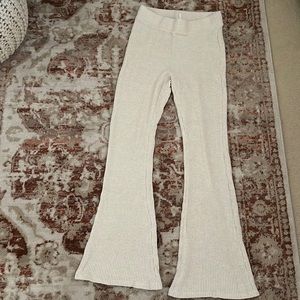 Aerie flared waffle pants